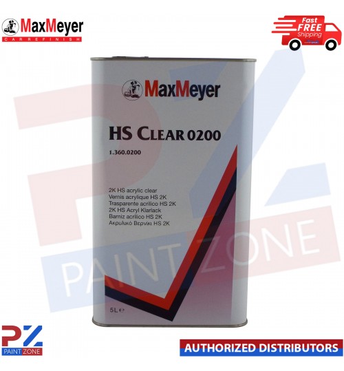 Max Meyer HS Clear Coat Car Lacquer 0200 Maxiclear Lacquer 2K 5 Litre